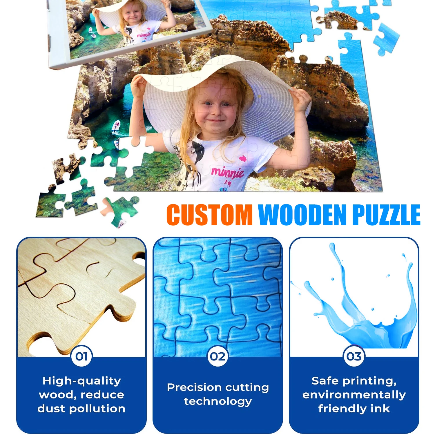 Деревянные пазлы из фото 300 шт 40x28 см