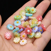 natural sea shell daisy beads sunflower mother of pearl loose spacer beads for making diy jewelry accessories fit ring necklace