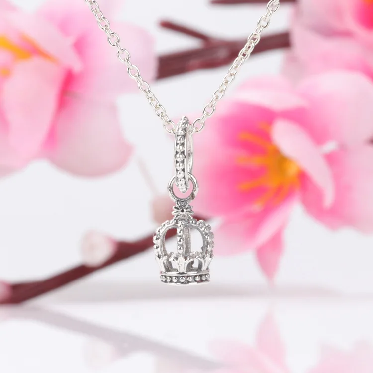 

Lorena S925 Sterling Silver Retro New Crown Pendant Diy Bracelet Accessories