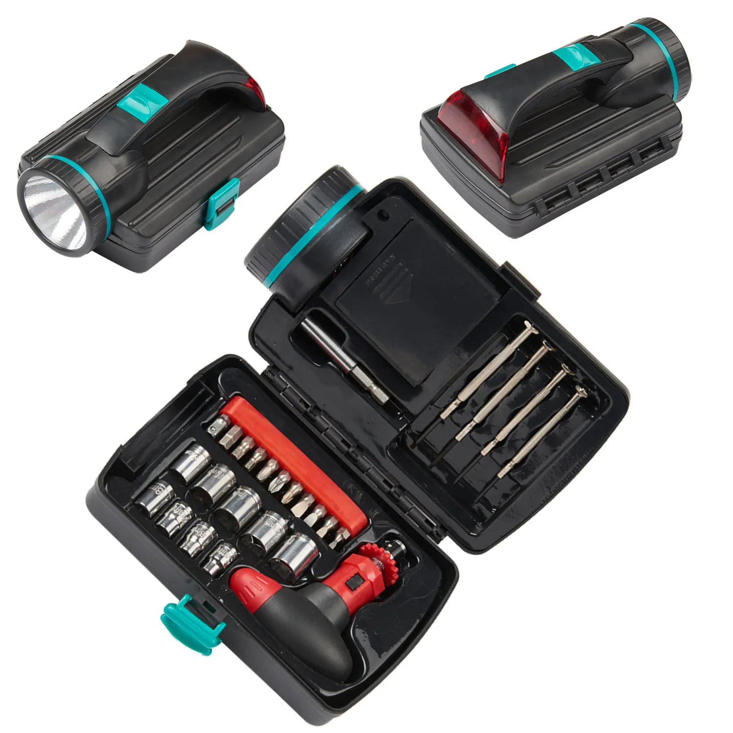 Портативный фонарь инструментов Предупреждение светильник сухой Батарея Набор