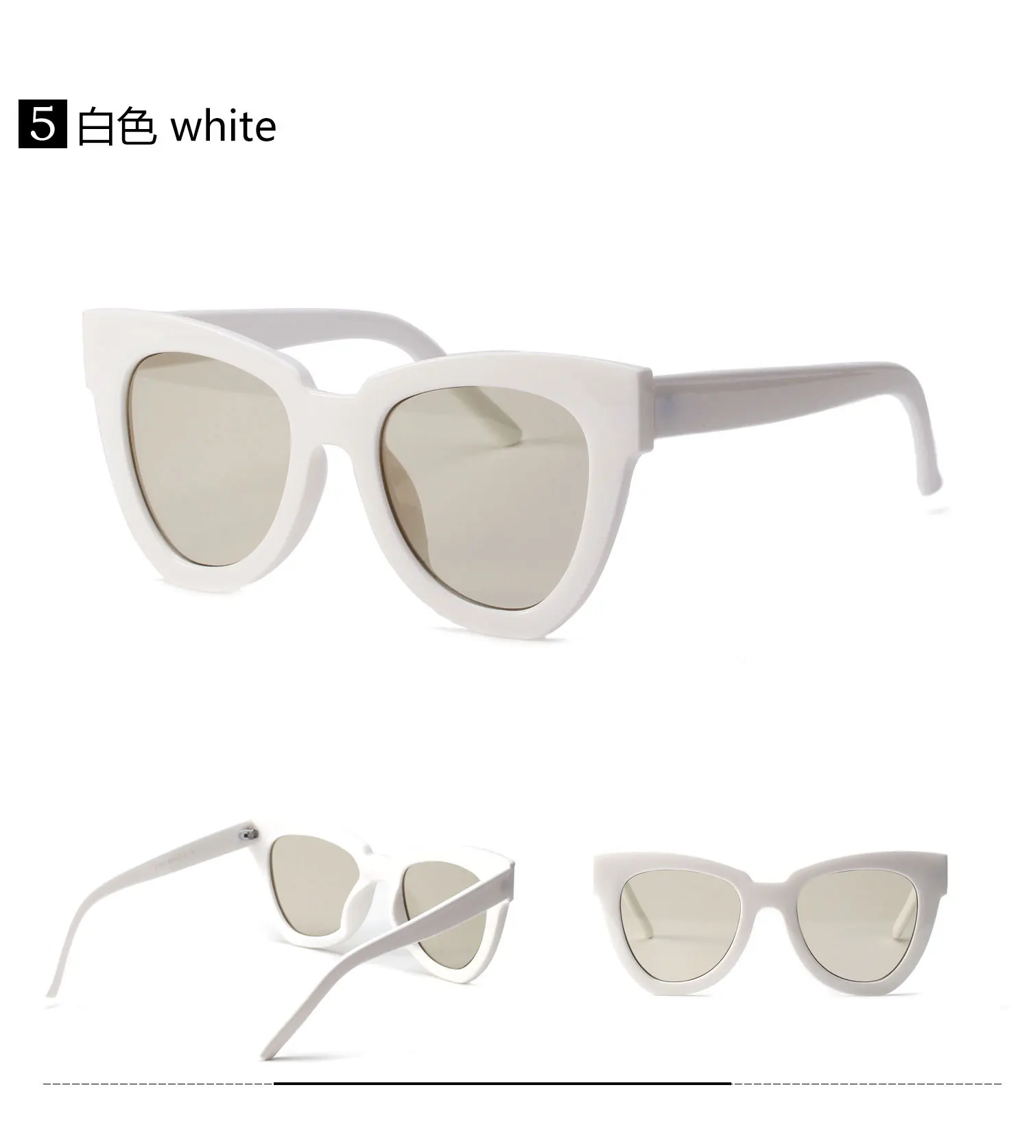 Солнцезащитные очки в форме кошачий глаз мужские ретро-очки с акриловыми линзами