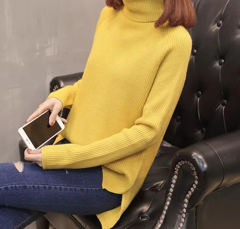Водолазка повседневные женские свитера пуловеры 2019 осень зима длинный рукав