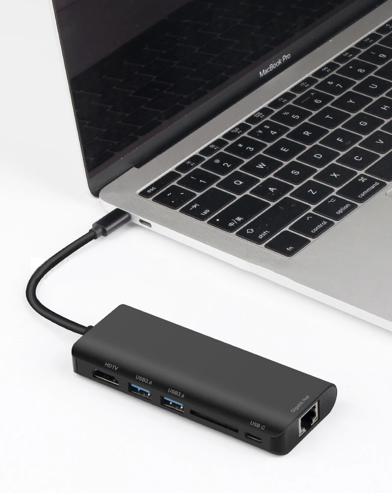 USB 3.0 Хаб типа C для ТВ HDTV 4K считыватель карты SD 1000 Мбит Гигабитный сетевой адаптер Ethernet Lan Видео конвертер для ноутбука MacBook ПК.