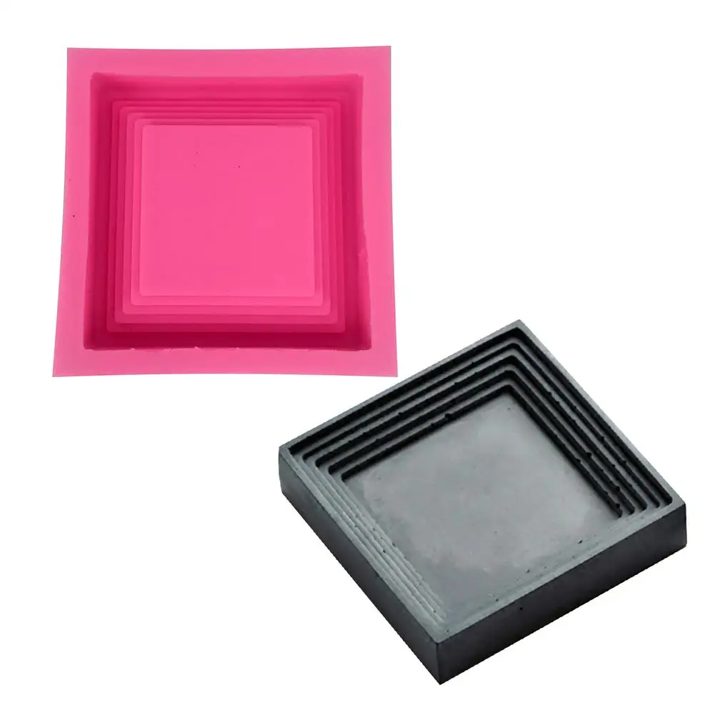 Силиконовая форма для цемента прозрачный бетонный поднос хранения мясистый