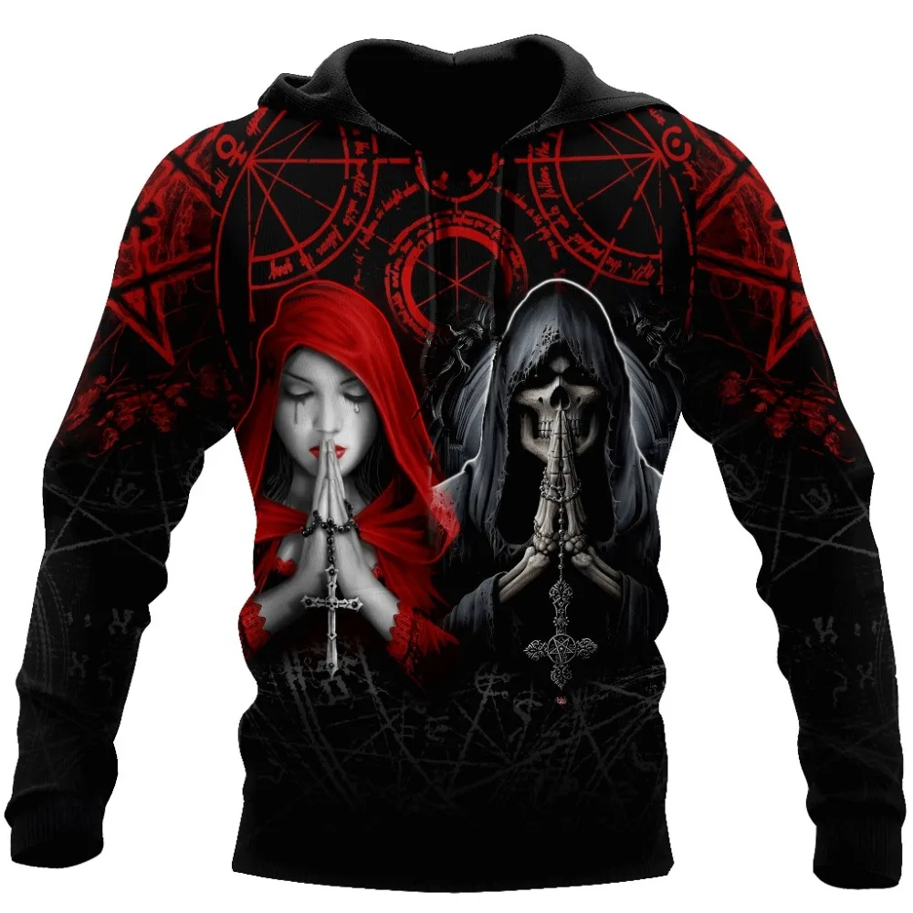 

2021 Fashion Hoodie For Men/Women Beautiful Angel And Demon 3D All Over Printed Unisex Deluxe Casual Sweatshirt Zip Pullover
