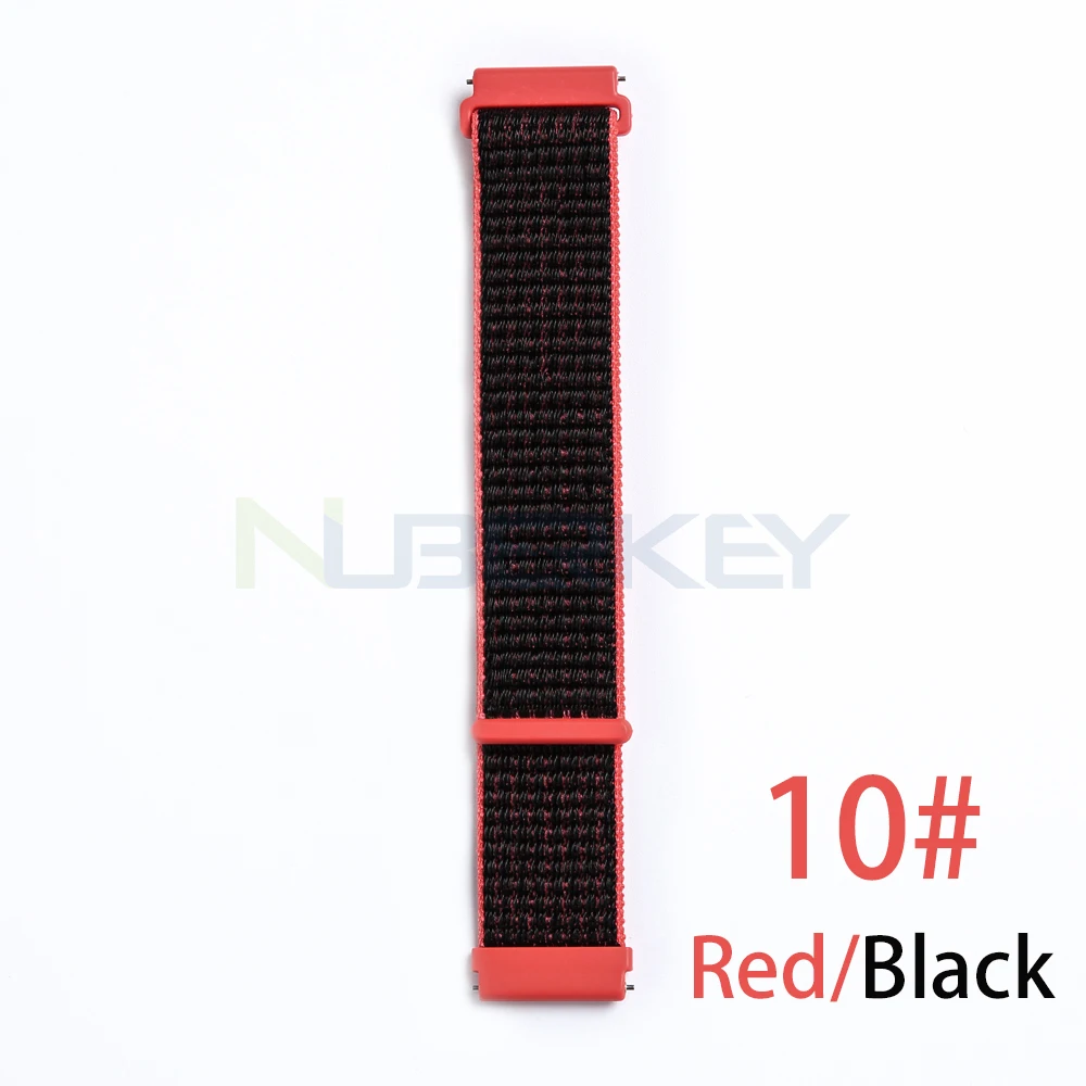 10 22 мм нейлоновый тканый ремешок для Xiaomi Amazfit Pace ремешок для часов Huami Amazfit PACE stratos 2/2s смарт-часы браслет - Цвет: 10