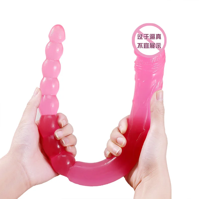47 см длинная двойная голова искусственный пенис большой фаллоимитатор для пары