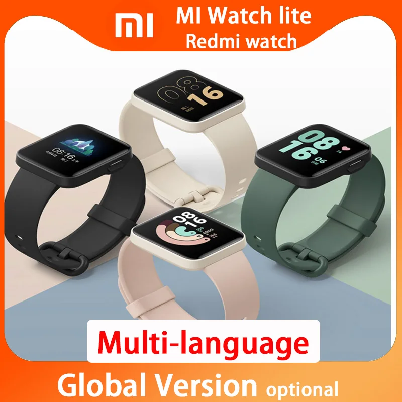Смарт-часы Xiaomi Mi Watch Lite Redmi фирменные умные часы с GPS пульсометром ЖК-экран 1 4 дюйма