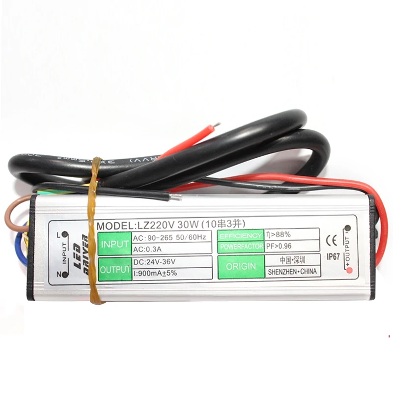 Водонепроницаемый светодиодный драйвер постоянного тока высокой мощности IP67 30