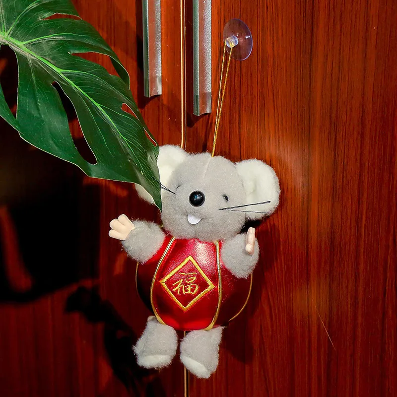 Новогодняя плюшевая игрушка крыса новогодний талисман крысы мягкая кукла