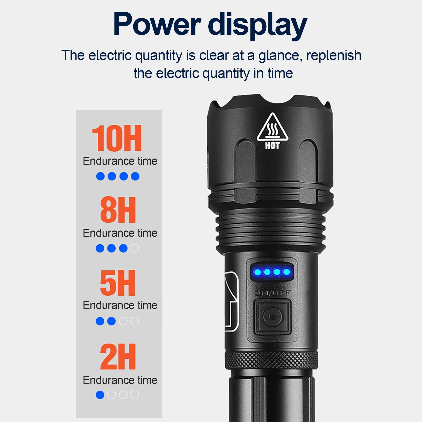 Super Powerful Led Flashlight Xhp50 Tactical Torch Usb Rechargeable Waterproof Lamp Ultra Bright Lantern For Outdoor Camping images - 2