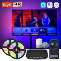 immersion tv pc backlight work with tv box hdmi wifi smart led strip light and music sync compatible with alexa google assistant