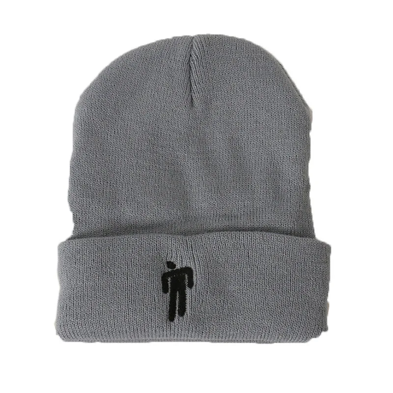 Billie Eilish Beanie 14 цветов вязаная зимняя женская шапка однотонный хип-хоп трикотажный свитер шапка для девочек повседневные теплые шапки - Цвет: 07C beanie