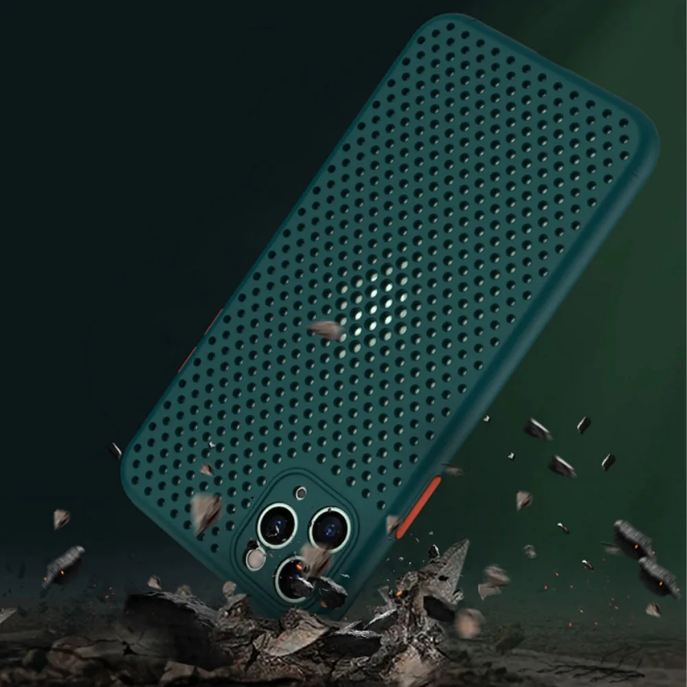 

Hollow Out Grid Phone Case For Samsung Galaxy S20 Ultra Plus TPU Soft Heat Dissipation Breathable For Samsung Galaxy A 71 51 41