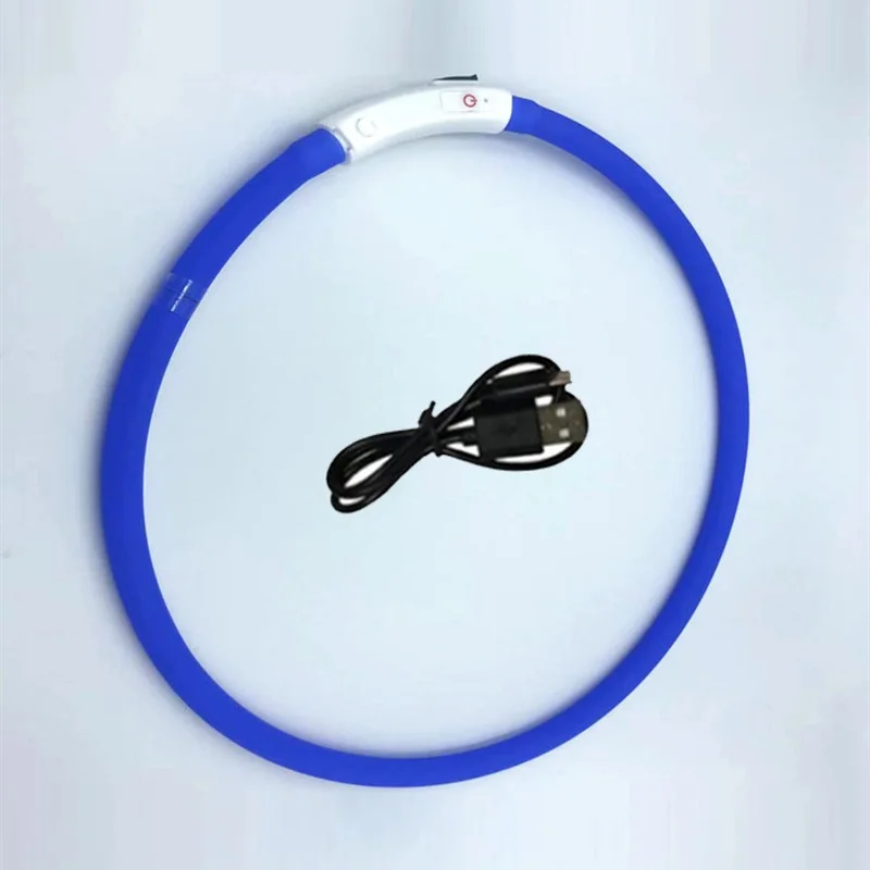 Ошейник светящийся с зарядкой от USB для собак и кошек | Дом сад