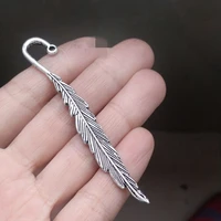 best gift for reader bookmarks tibetan jewelry feather design diy dangles 80mm length handwork custom material parts 40pcs1 lot