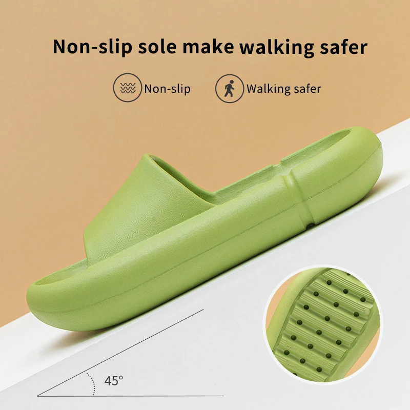 

Mute Slippers Men Platform Shoes EVA Soft Indoor Home Slides For Men Non-slip Summer Sandals Women Bathroom Shoes Shower