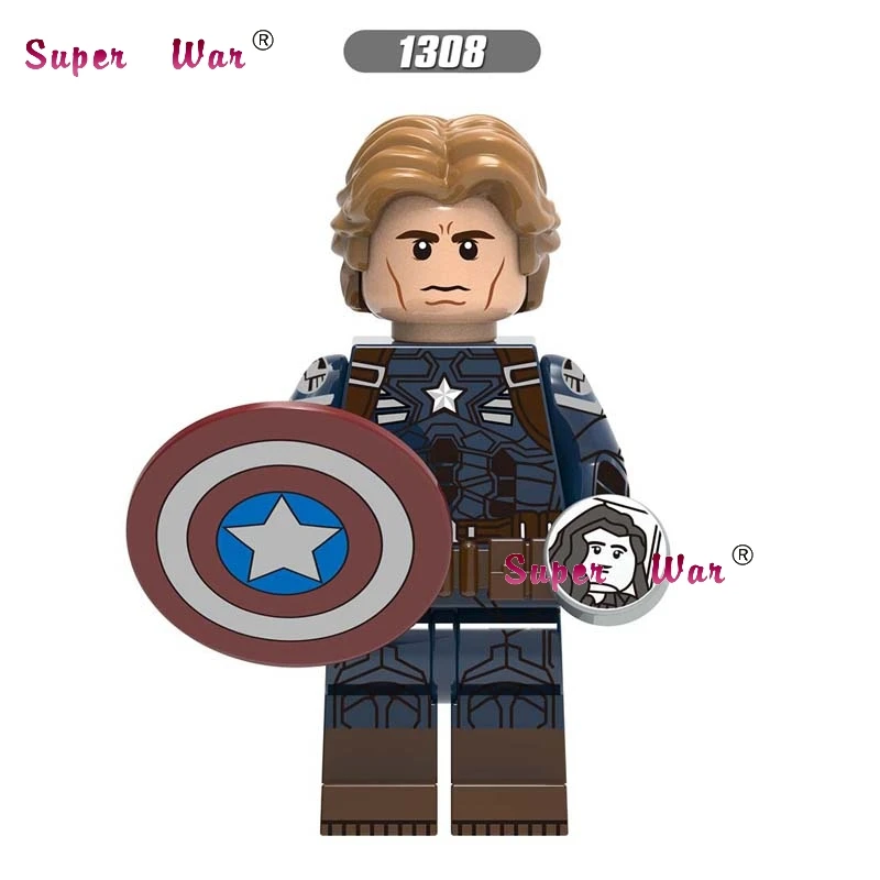 XH1308 Одиночный Мстители эндгейл Локи один арбалон Питер Паркер Quicksilver Kingpin Tony Stark красный череп карликовые строительные блоки Детская игрушка - Цвет: XH1308