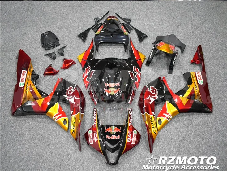 

Новый обтекатель для мотоцикла ABS Подходит для Honda CBR600RR F5 2007-2008 литьевая пресс-форма для кузова красного и черного цвета