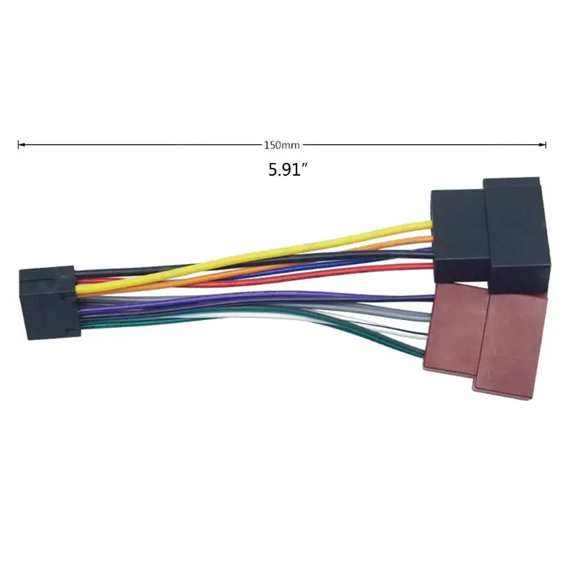 

Wire Harness Adaptor for Kenwood/JVC PI100 Car Stereo Radio ISO Standard Connector 16Pin Plug Cable Car Wire Adapter