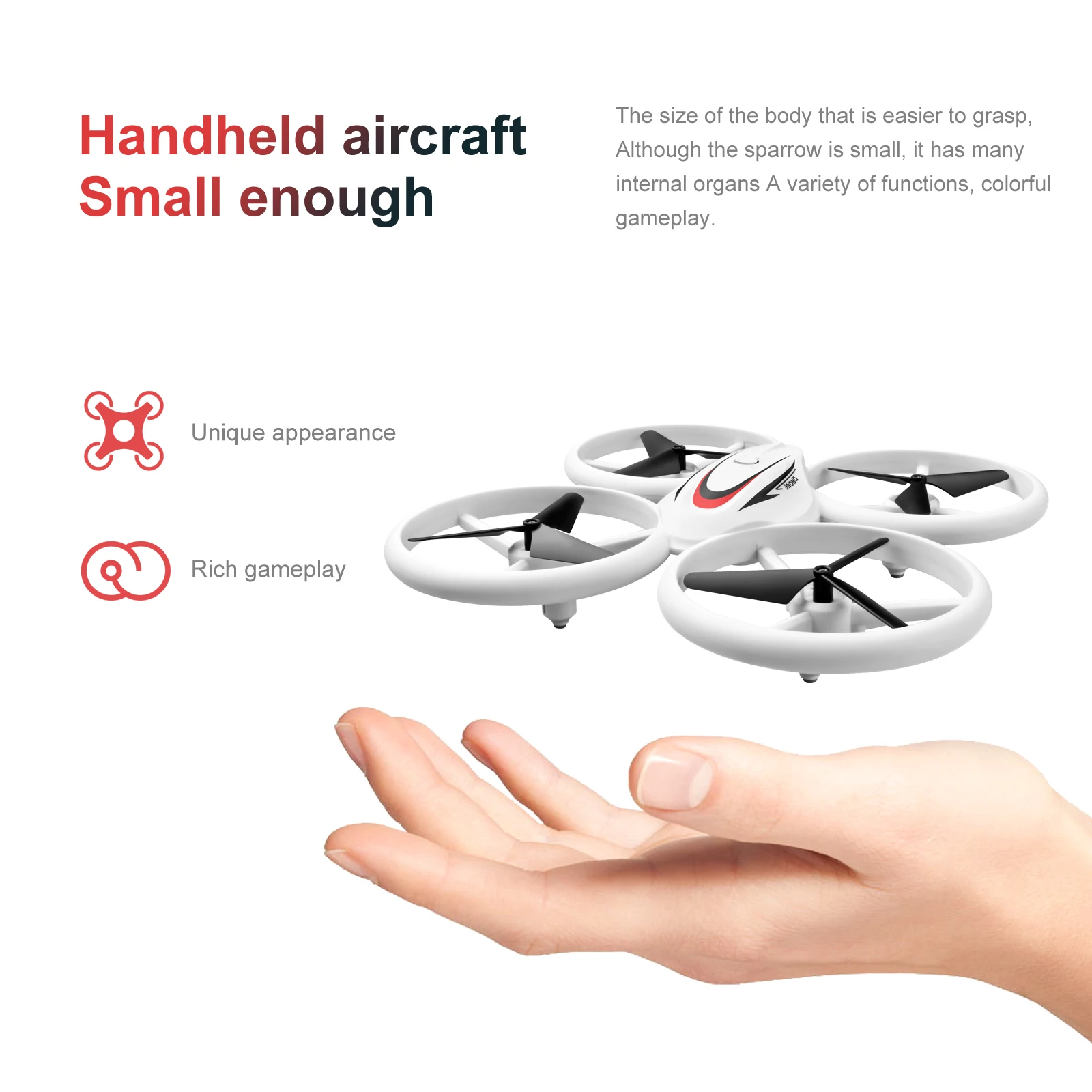 S123 Mini Drone Skimmer Kid Light Aircraft Helicopter RC UFO Manual Induction Miniature Quadcopter Child Electric Induction Toys