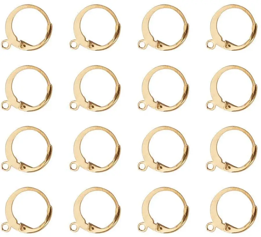 Серьги гвоздики из нержавеющей стали 304 с французским крючком и открытой петлей 14