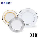 Светодиодные потолочные светильники, 10 шт.лот, 220 В переменного тока, 230 В, 240 в, 5 Вт, 9 Вт, 12 Вт, 15 Вт, 18 Вт