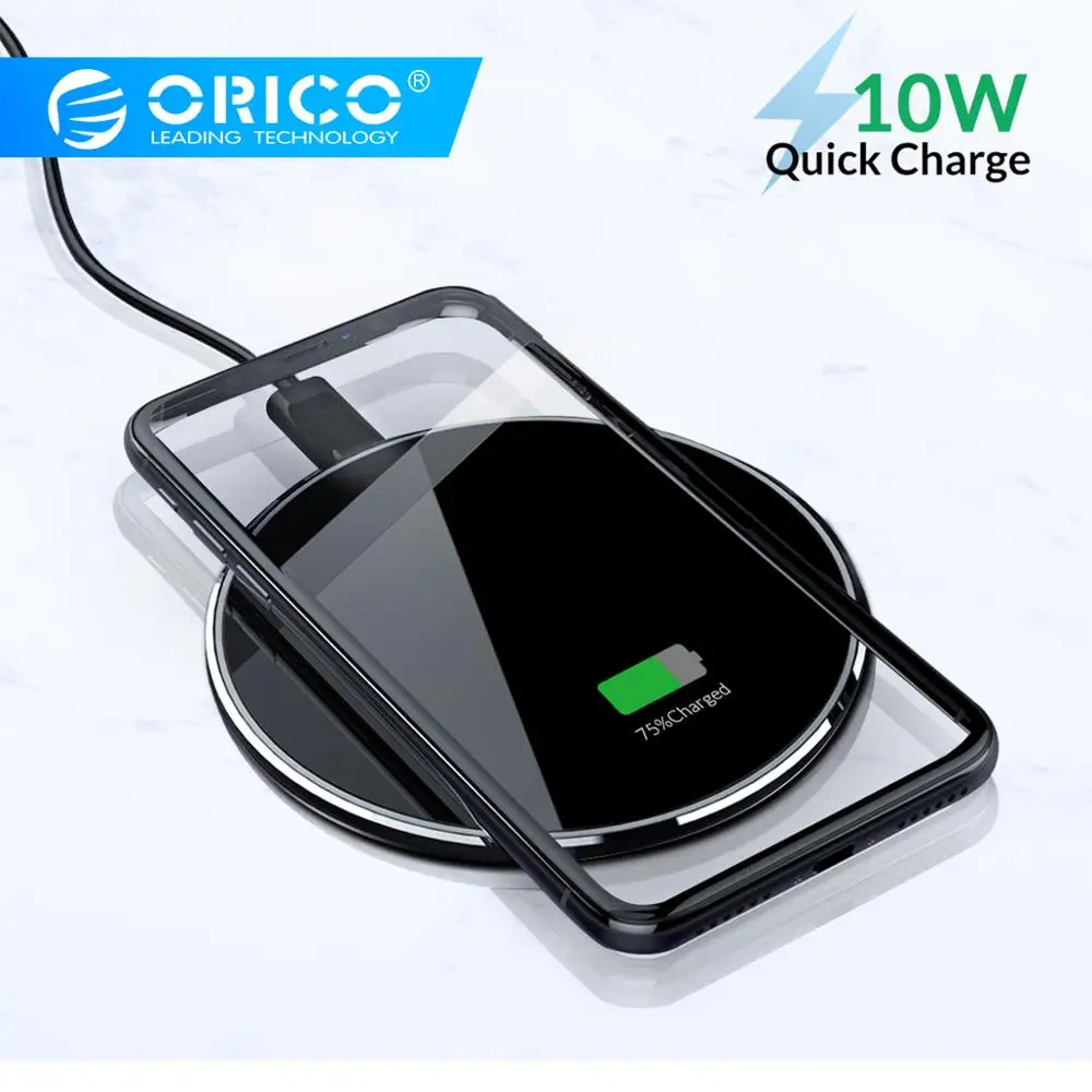 ORICO 10 Вт беспроводной зарядный коврик для телефона Qi Беспроводное зарядное