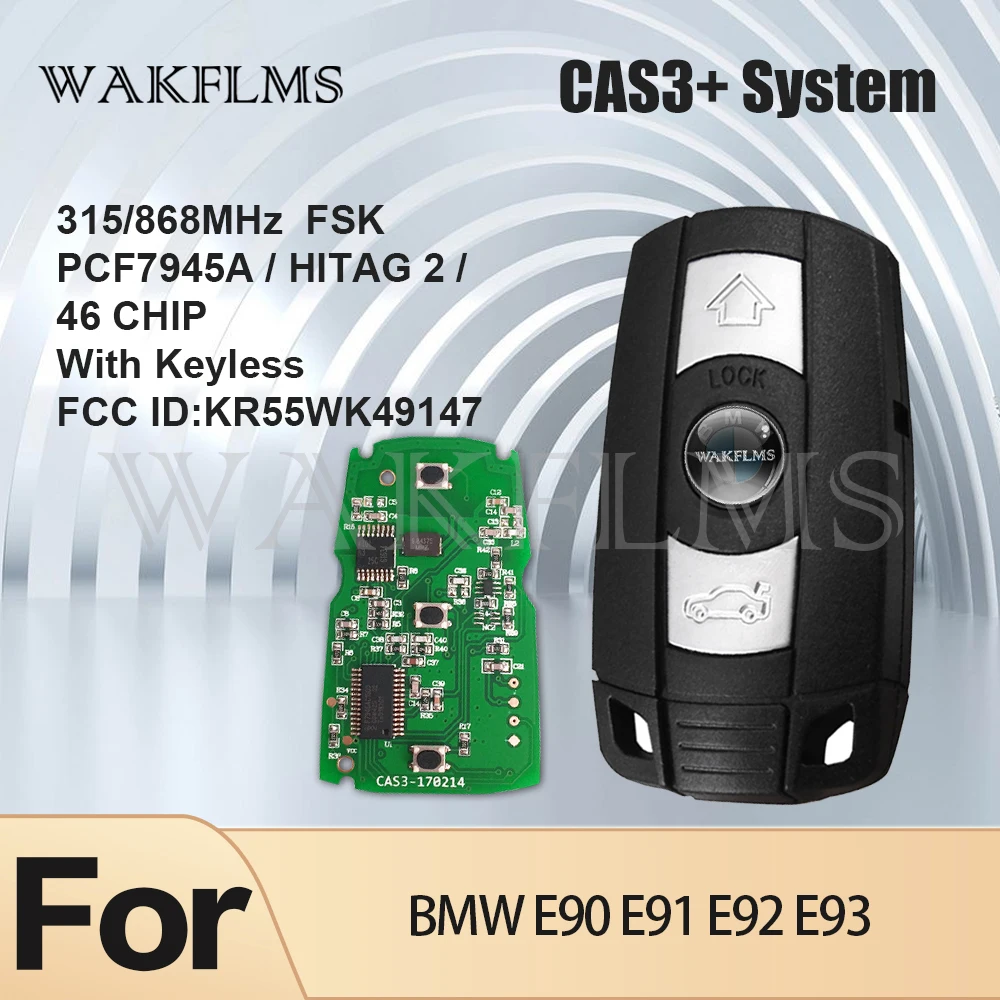3 кнопки дистанционного ключа 433 МГц 315 315LP 868 для BMW 1 5 6 серии X1 X6 Z4 E60 E70 E71 E91 E92 2004 2015