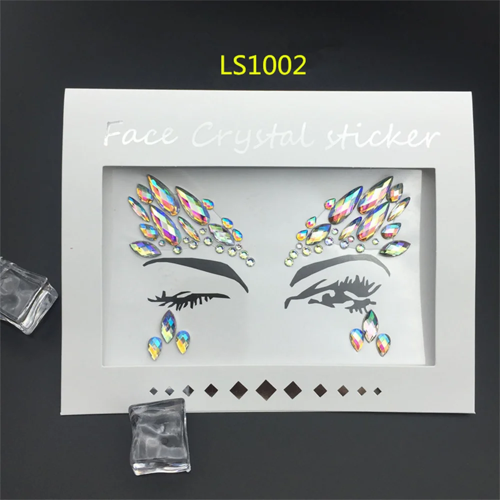 

3d Sexy Face Tattoo Stickers Temporary Tattoo Jewels Festival Party Body Eyes Glitter Stickers Flash Mermaid Tattoos Sticker
