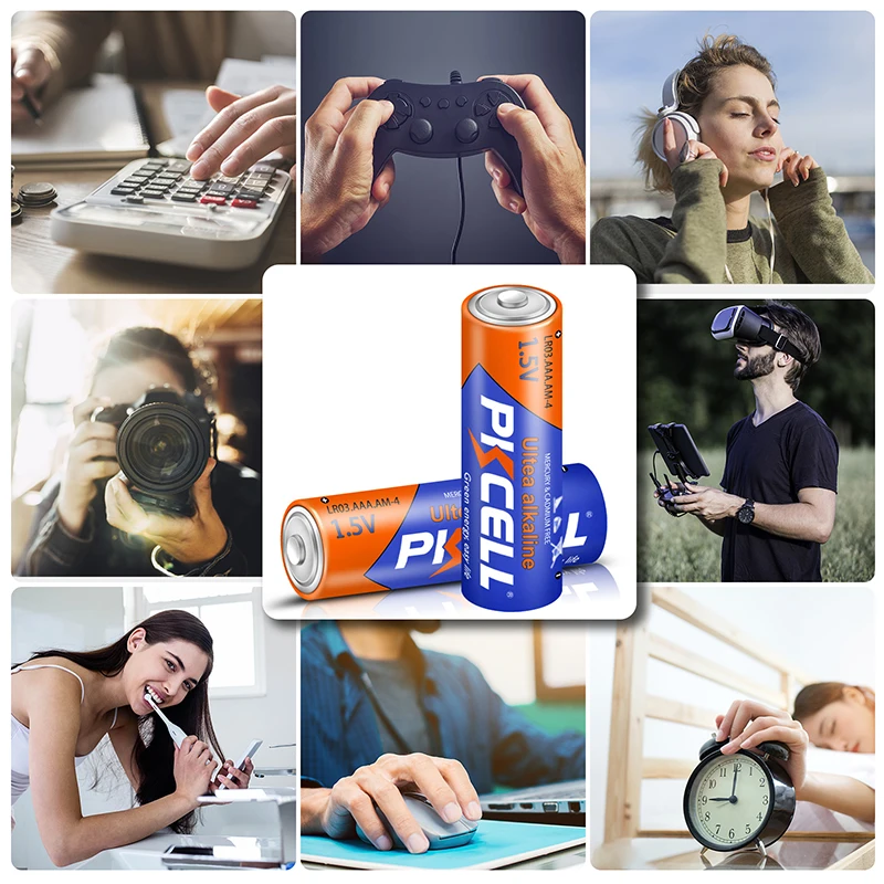 48 шт. щелочная батарея PKCELL AAA LR03 1 5 в 3A E92 AM4 MN2400 Щелочная сухая Улучшенная UM4 SUM4 LR3 HP16