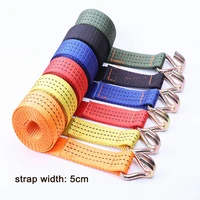 50mmx1m car truck strapping cargo binding belt double hook tensioner tying cargo rope tightening device car storage accessories