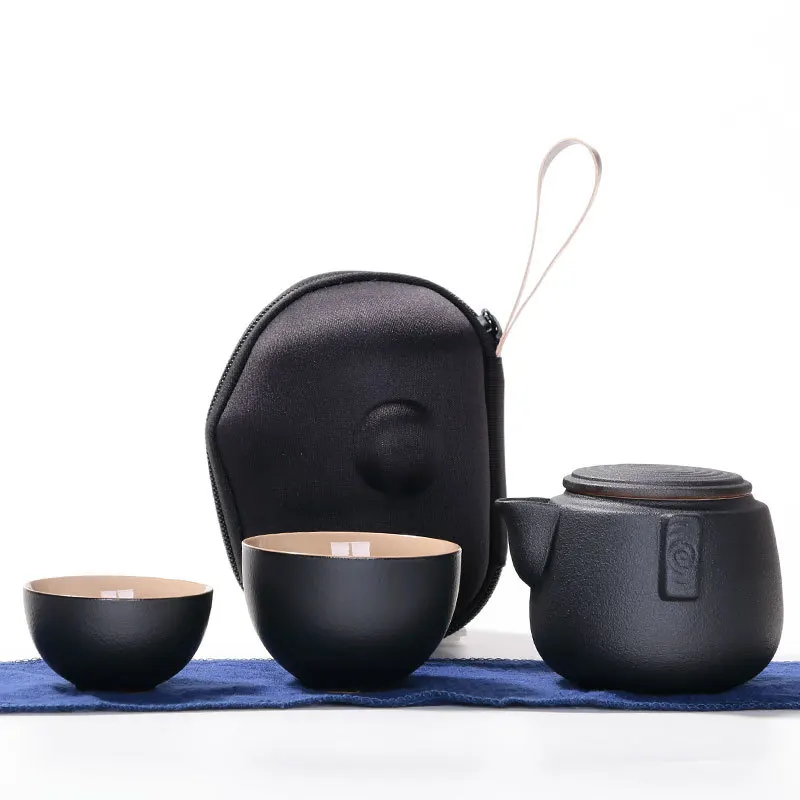 Креативная Черная Керамическая Экспресс-чашка один горшок и две чашки