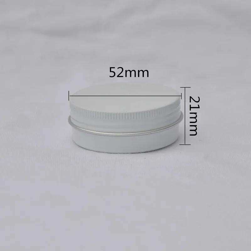 

20/50pcs 30g Refillable Box White Empty Round Aluminum Box Metal Tin Cans Cosmetic Cream DIY Jar Tea Aluminum Pot