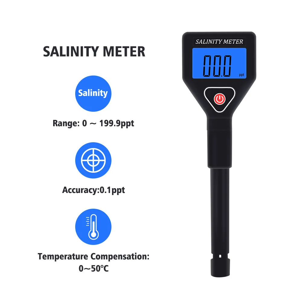 

New Portable Salinity Meter Salinometer Halometer Salt Gauge Salty Brine SeawaterFood Salinity Tester Salt Concentration Meter