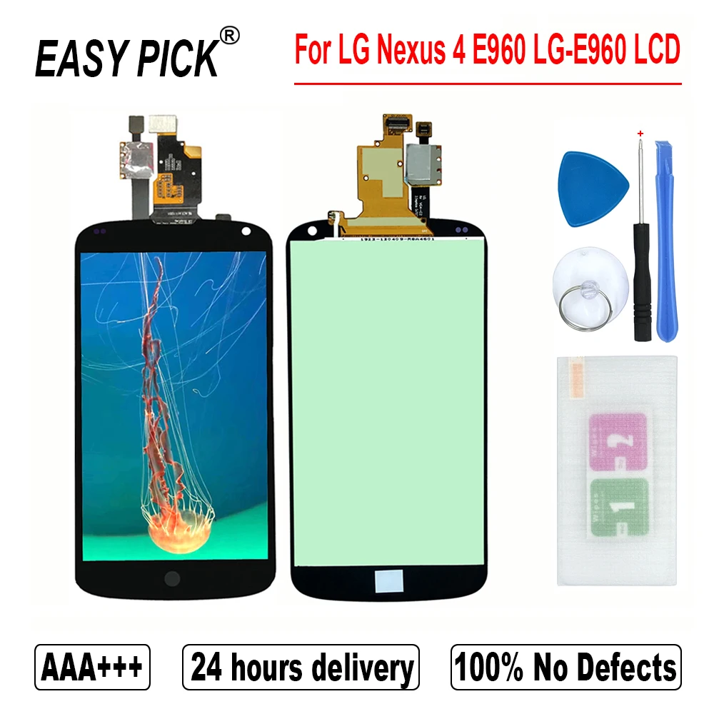 LCD Display Touch Screen Digitizer Assembly For LG Nexus 4 E960 LG-E960 in Mobile Phone LCDs Screens | Мобильные телефоны и