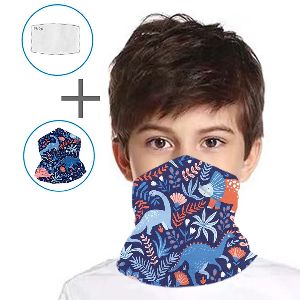 Детская бандана шарф маска для лица многофункциональный головной шейный чехол