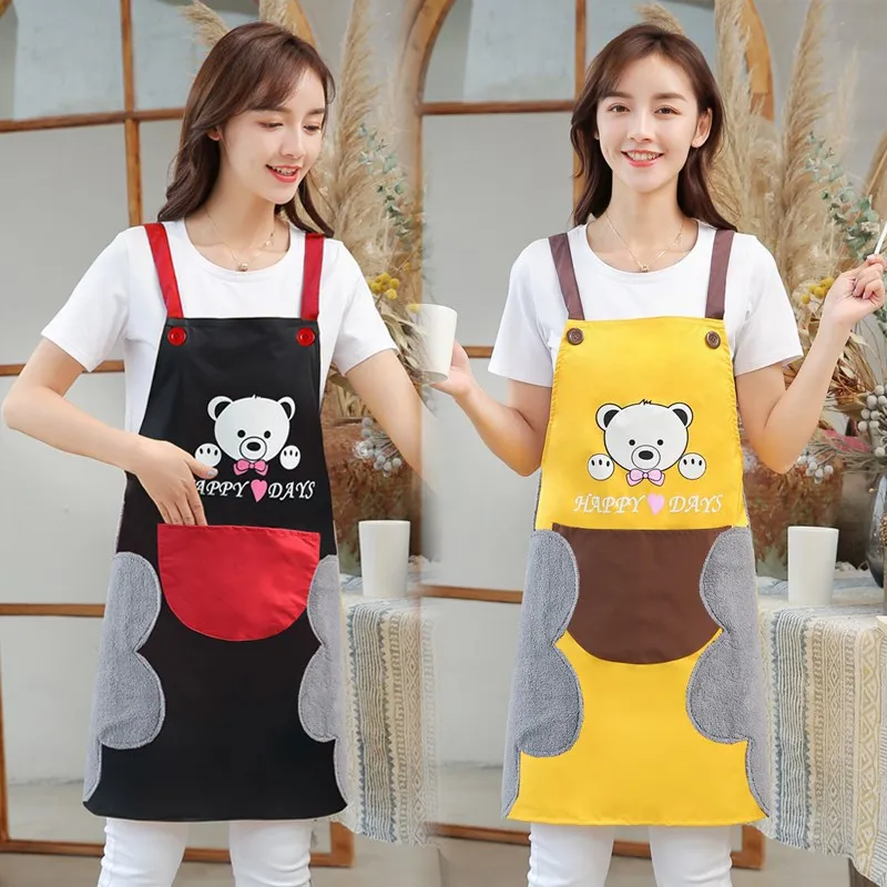 

Kitchen supplies Kitchen Apron waterproof stain family kitchen cooking creative hanging neck towel apron coat aprons for woman