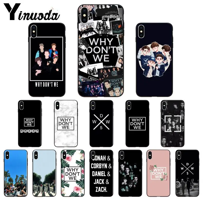Yinuoda Why't we TPU Мягкий силиконовый черный чехол для телефона Apple iPhone 8 7 6 6S Plus X XS MAX 5 5S