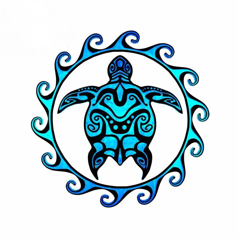 

Interesting Personality for Tribal Turtle Creative Car Sticker Air Conditioner Decal Personality Sunscreen Car StylingPVC12x12cm