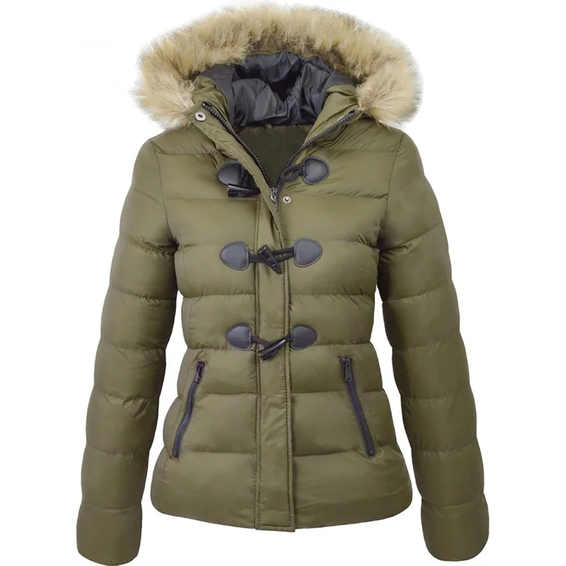 

Женская зимняя парка ZOGAA, женская теплая одежда, плотное пальто с капюшоном, дутая куртка с хлопковой подкладкой, Женская ветровка