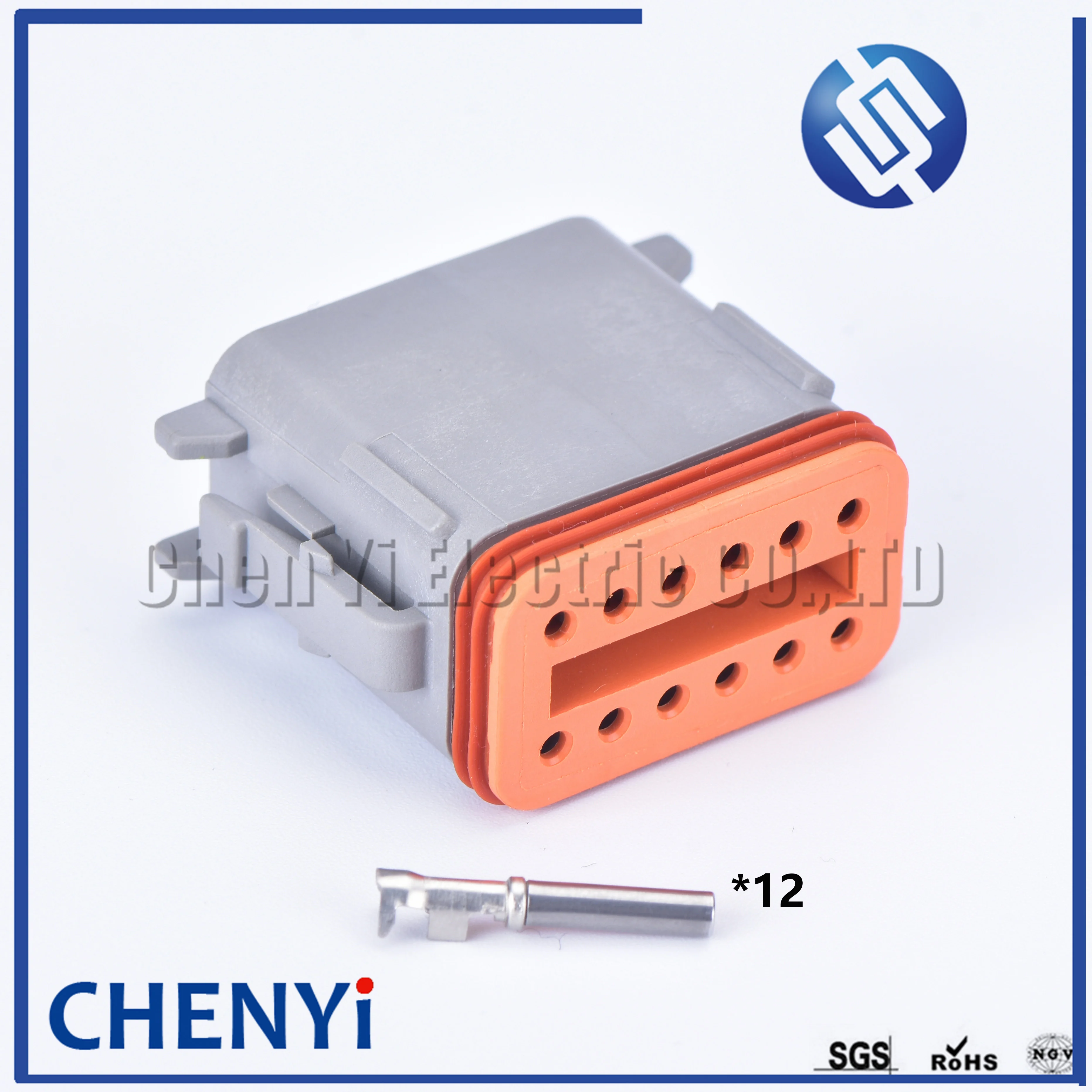 

5 комплектов разъемов DT 12-контактный автомобильный Водонепроницаемый Электрический гнездовой Кабельный разъем DT06-12S с контактом 16-22AWG 16-18AWG ...