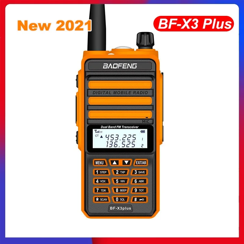 2×  Digital Mobile walkie talkie 10w IP67 Baofeng BF-X3plus DMR Tri-Band Ham CB Radio Transceiver Kit walkie talkie