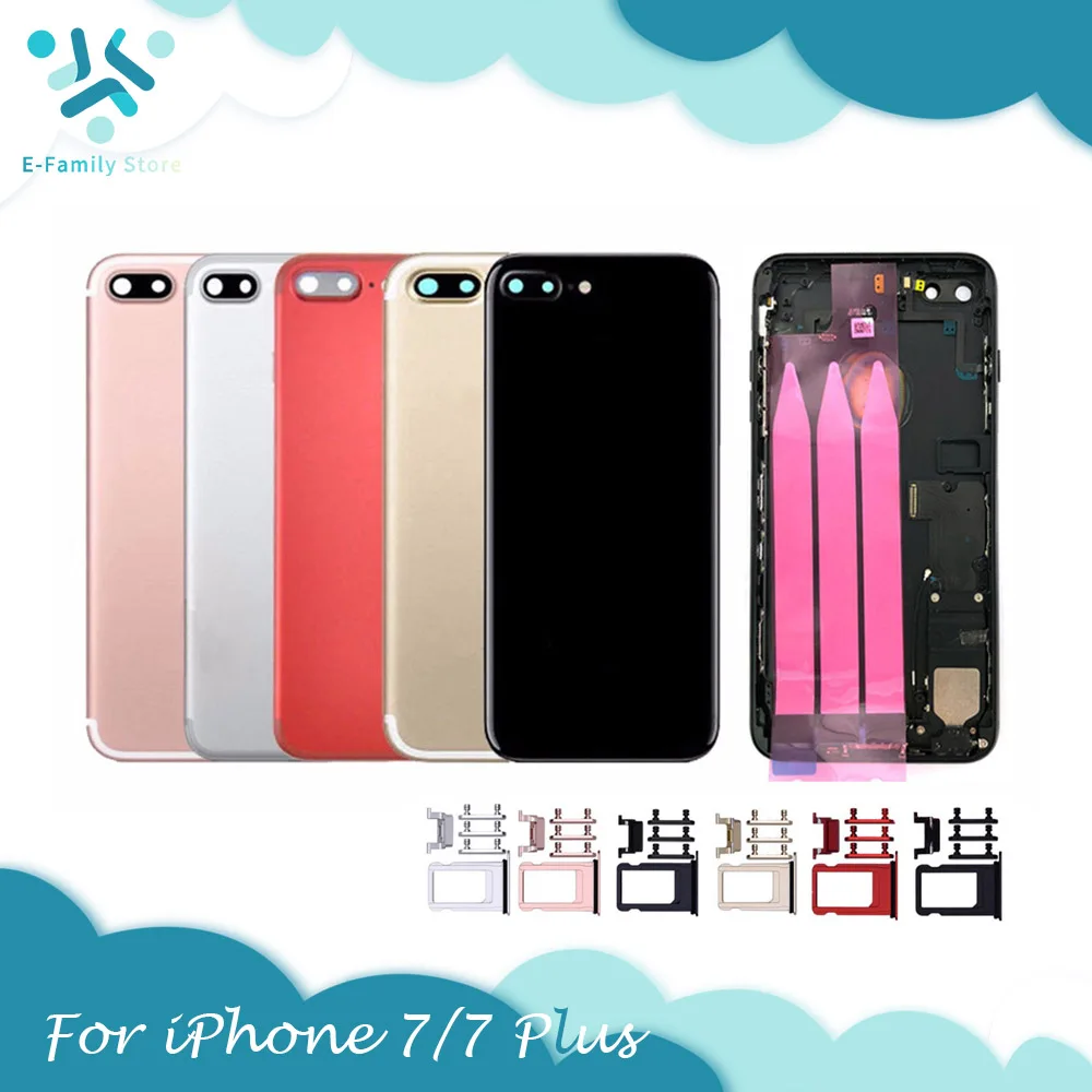 Новый корпус для iPhone 7 7G 7Plus задняя средняя рама полный крышка аккумулятора дверь