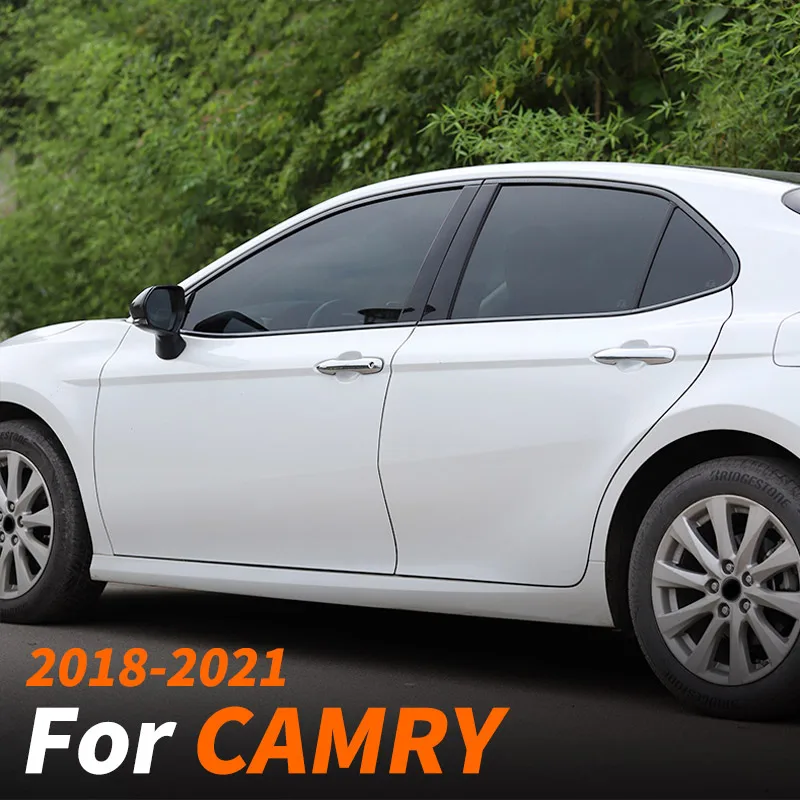 

Window Trim, Stainless Steel black All-inclusive Bright Strip For Toyota Camry 8TH XV70 2018 2019 2020 2021 Accessories