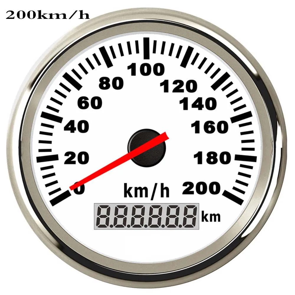 200KMH 85 мм 200 км/ч Автомобильный мотор, водонепроницаемый цифровой скоростной измеритель скорости для лодочного автомобиля - Цвет: 200KMH