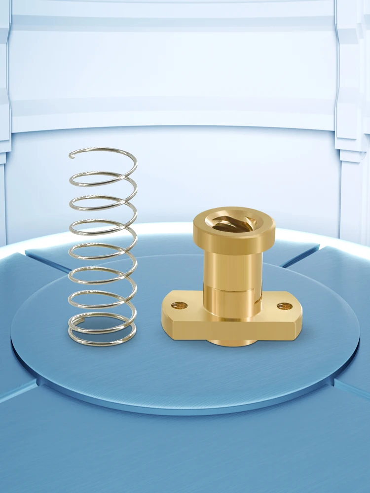 T8 Anti Backlash Spring Loaded Nut Brass Elimination Gap Nut Used to upgrade Ender 3 CR-10 T8 Lead Screw DIY CNC 3D Printer images - 6