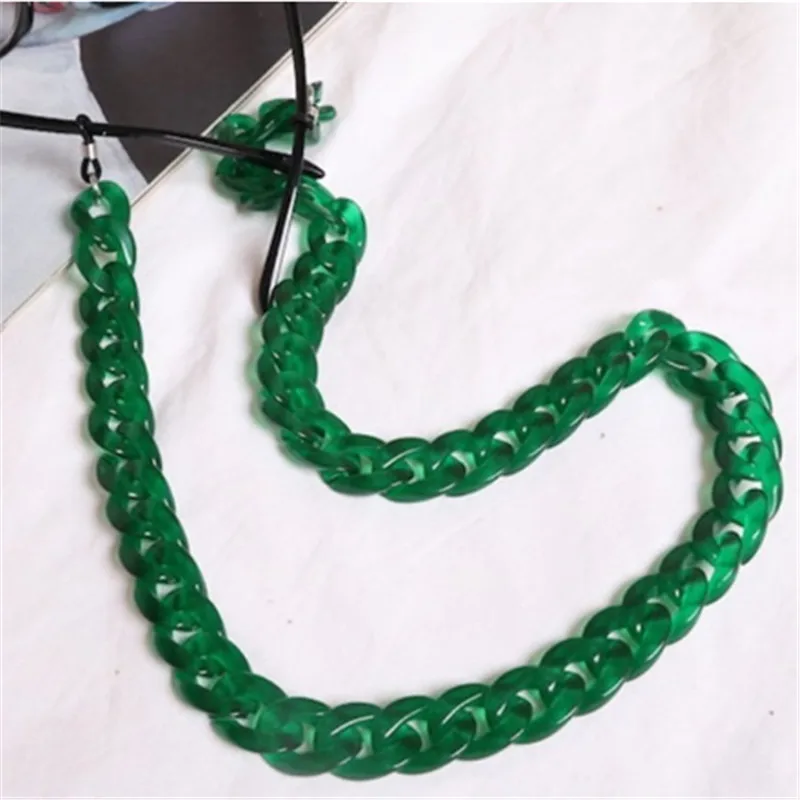 Модная акриловая яркая цепочка для очков чтения женщин шнуры бисерный шнурок