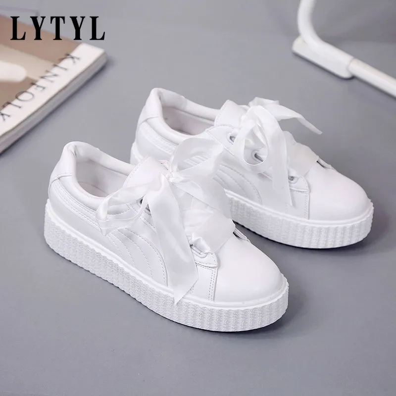 

Женские повседневные кроссовки, белые дышащие туфли на шнуровке, на плоской платформе, весна-лето 2021