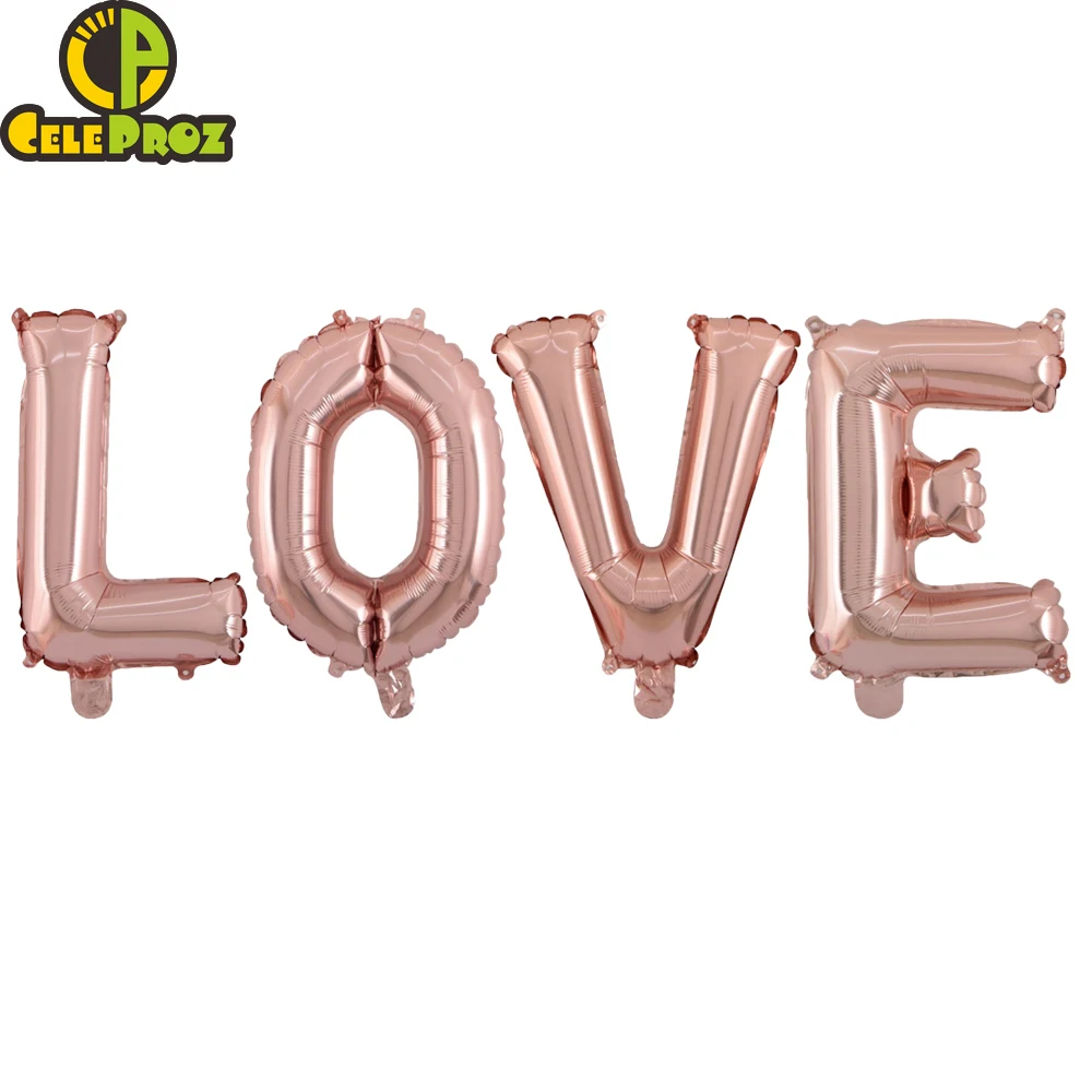 16Inch 32Inch Aluminum Foil Balloons A-Z Rose Gold Silver Letter Balloon Wedding Party Happy Birthday Baby Shower Supply | Дом и сад